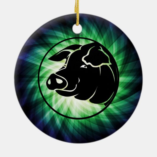 Cooler Schweinekopf Keramikornament (Hinten)