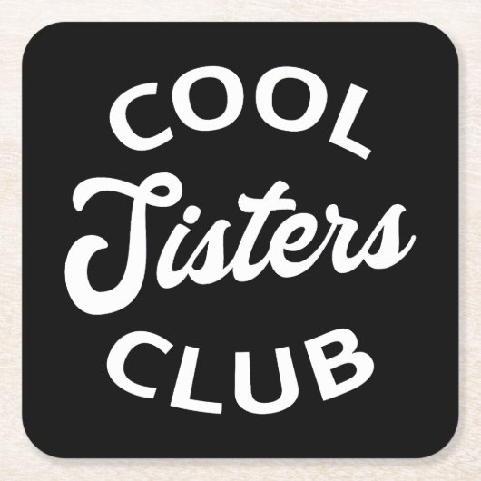 Cooler Schwesterklub I Rechteckiger Pappuntersetzer (Vorderseite)