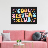 Cooler Schwesterklub III Leinwanddruck (Insitu (Wohnzimmer))