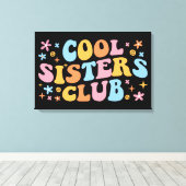 Cooler Schwesterklub III Leinwanddruck (Insitu (Holzboden))