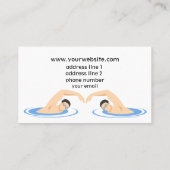 Cooler Schwimmlehrer Visitenkarte (Rückseite)