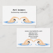 Cooler Schwimmlehrer Visitenkarte (Vorne/Hinten)