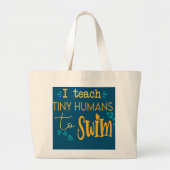 cooler Schwimmtrainer Ich lehre winzige Menschen,  Jumbo Stoffbeutel (Vorne)