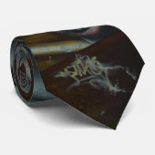 Cooler Screm Graffiti Krawatte (Gerollt)
