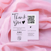 Cooler Script-Lavendel-Auftrag Vielen Dank Visitenkarte