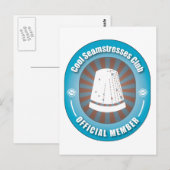 Cooler Seamstress Club Postkarte (Vorne/Hinten)