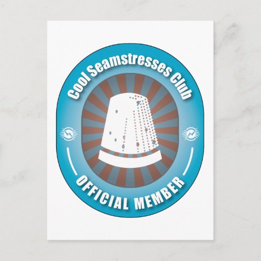 Cooler Seamstress Club Postkarte (Vorderseite)