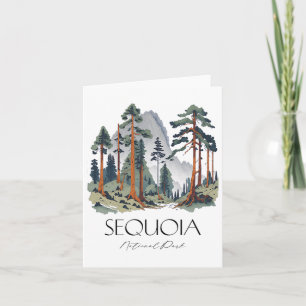 Cooler Sequoia Nationalpark Watercolor Graph Karte