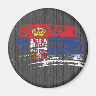 Cooler Serbianflaggenentwurf Magnet