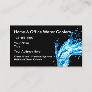 Cooler Service von Zuhause oder Office Water Visitenkarte