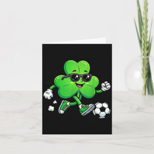 Cooler Shamrock-Fußballspieler St. Patricks Day ir Karte