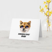 Cooler Shiba Inu Vater mit Brillen Vatertag Karte (Gelbe Blume)