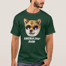 Cooler Shiba Inu Vater mit Brillen Vatertag T-Shirt