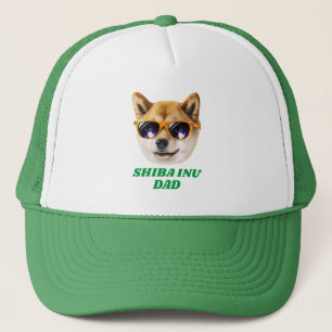 Cooler Shiba Inu Vater mit Brillen Vatertag Truckerkappe