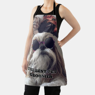 Cooler Shih Tzu Langhaar Vintage Bestes Haustier F Schürze