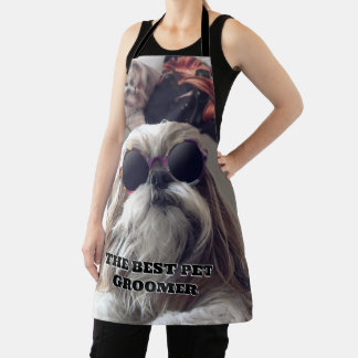 Cooler Shih Tzu Langhaar Vintage Bestes Haustier F Schürze