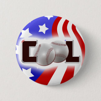 Cooler Shine USA Baseball Button