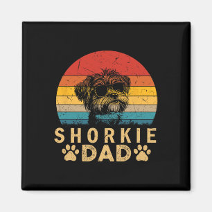 Cooler Shorkie Vater Hund liebt Paw Print Vathers Magnet