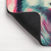 Cooler Siberian Husky-Hund mit Sonnenbrille Mousepad (Ecke)