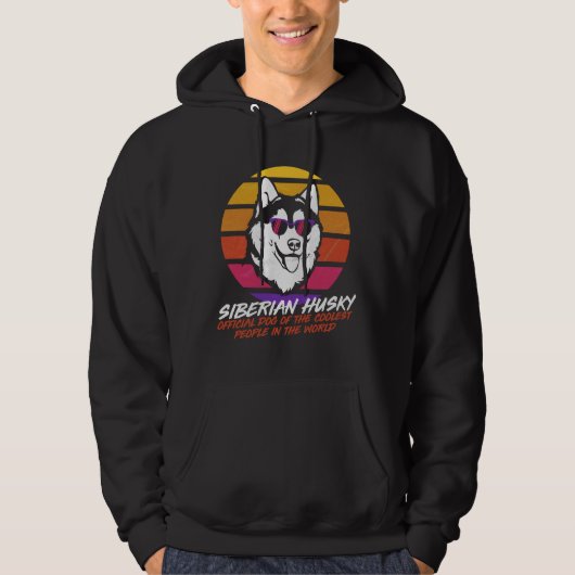 Cooler sibirischer Husky Hoodie (Vorderseite)