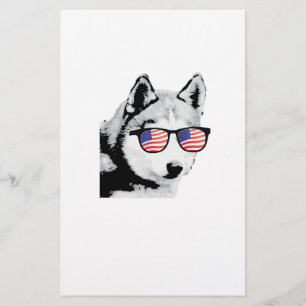 Cooler sibirischer Husky-Hund Briefpapier