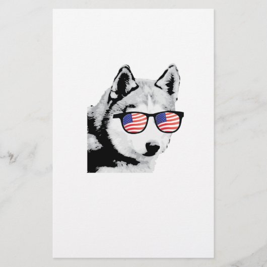 Cooler sibirischer Husky-Hund Briefpapier (Vorderseite)
