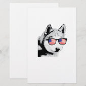 Cooler sibirischer Husky-Hund Briefpapier (Vorne/Hinten)