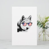 Cooler sibirischer Husky-Hund Briefpapier (Stehend Vorderseite)