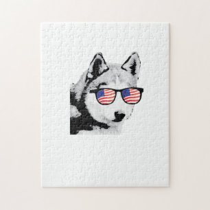 Cooler sibirischer Husky-Hund Puzzle