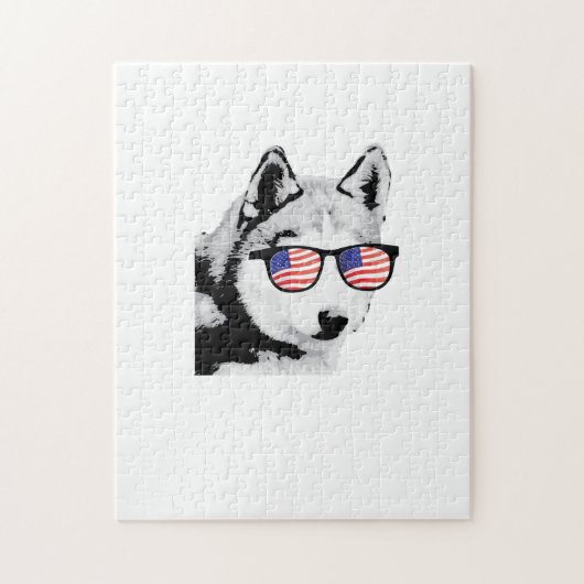 Cooler sibirischer Husky-Hund Puzzle (Vertikal)