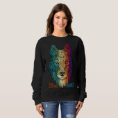 Cooler sibirischer Husky Sweatshirt (Vorne ganz)