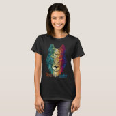 Cooler sibirischer Husky T-Shirt (Vorne ganz)