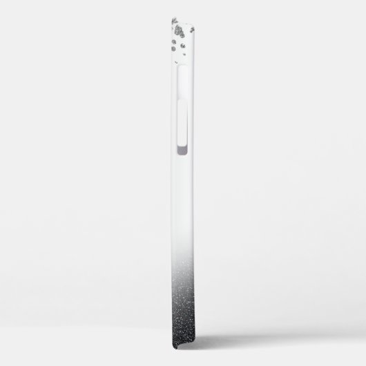 Cooler Silber-Glitzer-Diamanten-Monogramm Case-Mate iPhone Hülle (Rückseite / Links)