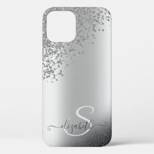 Cooler Silber-Glitzer-Diamanten-Monogramm Case-Mate iPhone Hülle