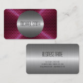 Cooler Silberstahl-Metallloch Visitenkarte (Vorne/Hinten)