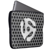 COOLER Silver Chrome Wie 45 Distanz DJ Print Laptopschutzhülle (Vorne Rechts)