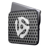COOLER Silver Chrome Wie 45 Distanz DJ Print Laptopschutzhülle (Vorderseite Links)