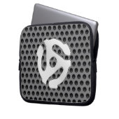COOLER Silver Chrome Wie 45 Distanz DJ Print Laptopschutzhülle (Vorderseite Links)