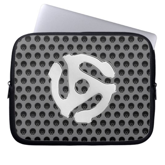 COOLER Silver Chrome Wie 45 Distanz DJ Print Laptopschutzhülle (Vorderseite)