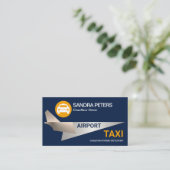 Cooler Silver Jet Airplane Taxitreiber Visitenkarte (Stehend Vorderseite)