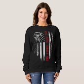 Cooler Single Vater American Flag Faischer Vater Sweatshirt (Vorne ganz)