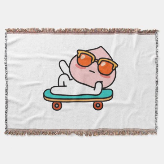 Cooler Skateboard-Moment Decke (Vorderseite)