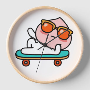 Cooler Skateboard-Moment Uhr