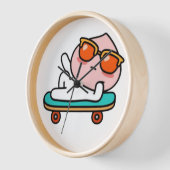 Cooler Skateboard-Moment Uhr (Winkel)