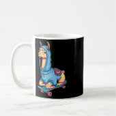 Cooler Skateboarding-Lama mit Kapuzenpullover Lust Kaffeetasse (Links)