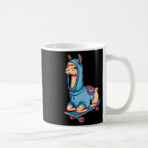 Cooler Skateboarding-Lama mit Kapuzenpullover Lust Kaffeetasse