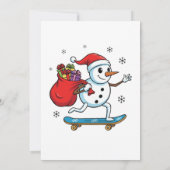 Cooler Skateboarding Snowman | Funny Christmas Ska (Rückseite)