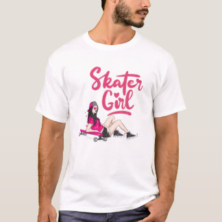 Cooler Skater Art Women Girls Skateboard Skateboar T-Shirt