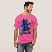 Cooler Skater Cat - Urban Street Style T-Shirt (Vorne ganz)