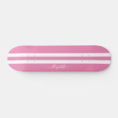 Cooler Skater Girl Girly Pink Skateboard (Horizontal)